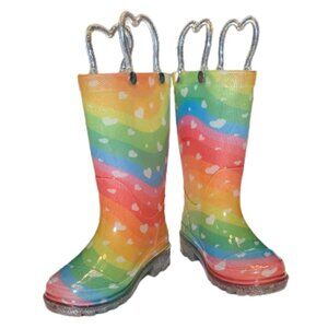 Western Chief Heart Waves Lighted Rain Boots – Kids Size 6